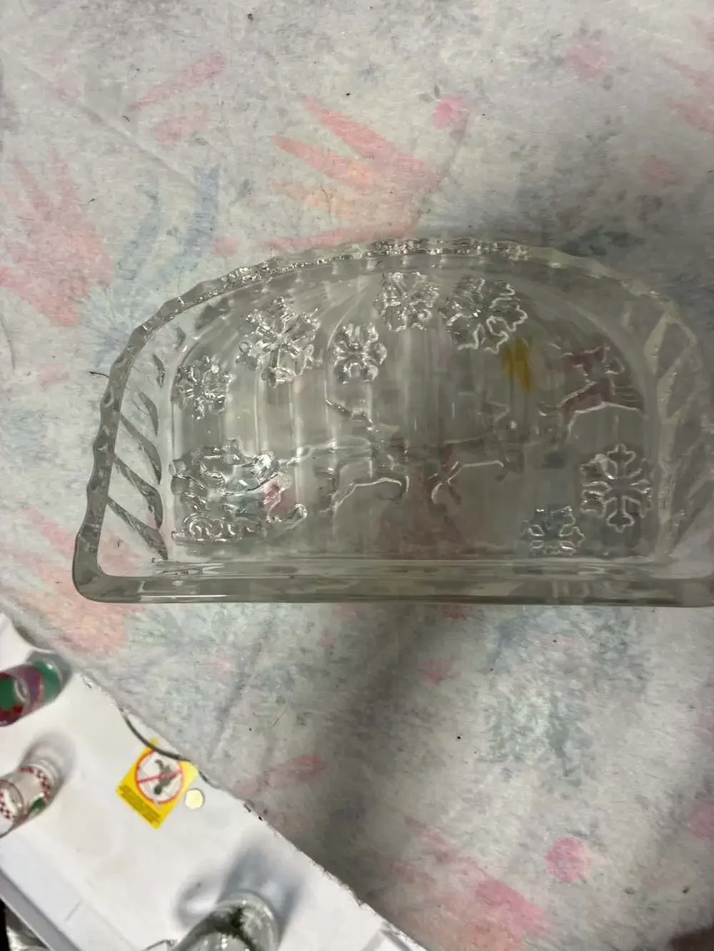 Mikasa Studio Nova Santa's Folly Frosted Glass 3 Votive Candle Holder Reindeer S